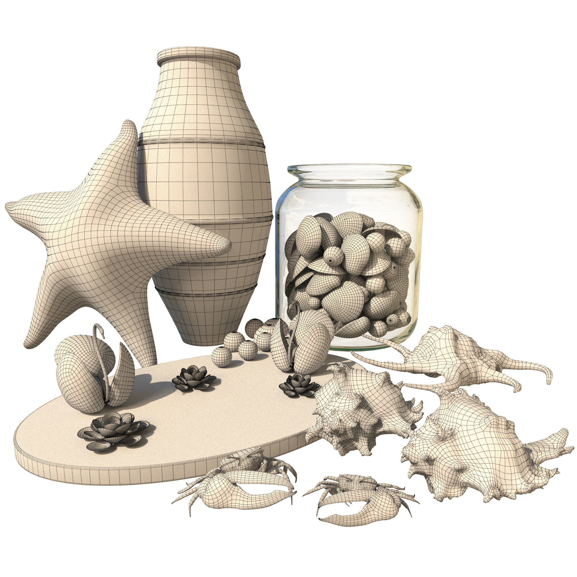 Sea Set starfish 3D model_1