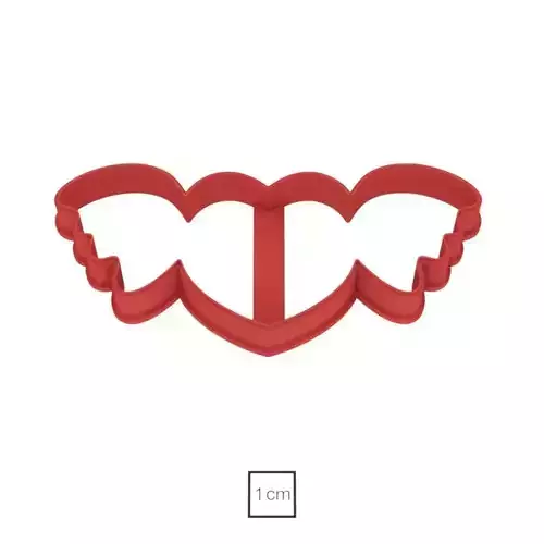 Heart with wings cookie cutter for professional