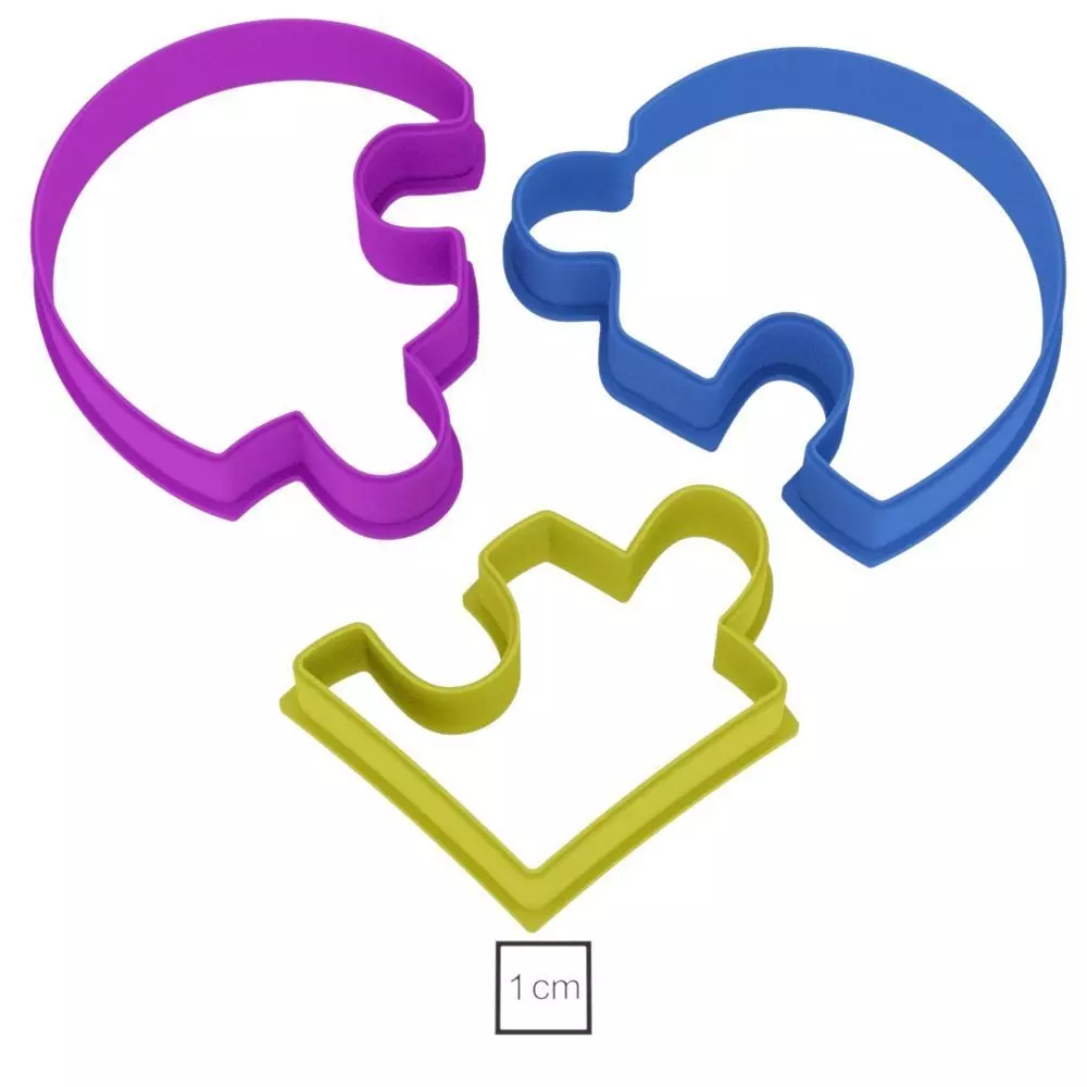 Heart puzzle 2 cookie cutter for professional Free 3D print model