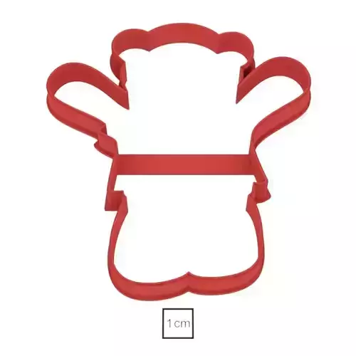 Bear in Love cookie cutter for professional