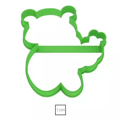 Bear with hearts cookie cutter for professional
