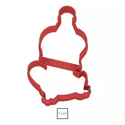 Penguin with a heart cookie cutter for professional