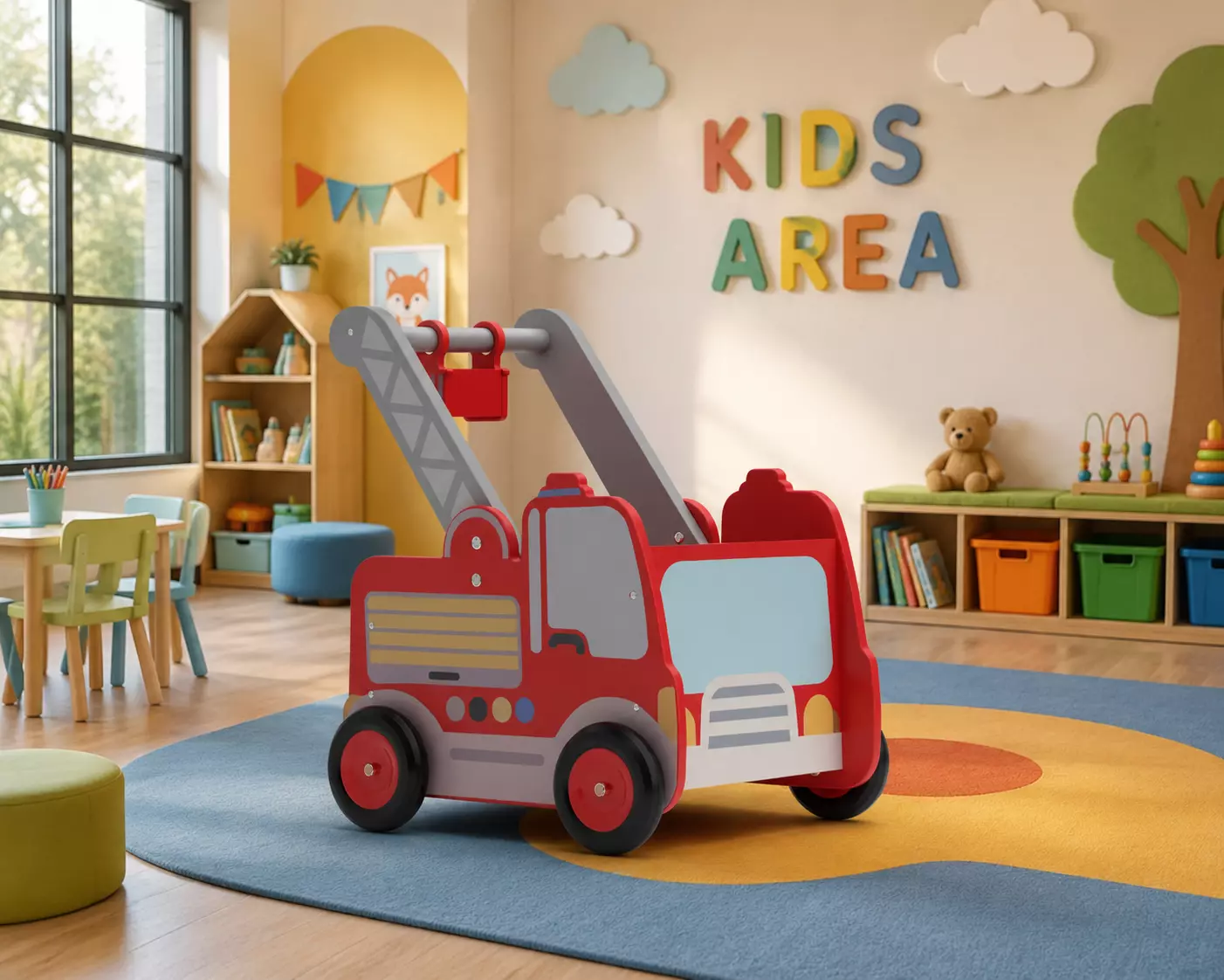 Cartoon Fire Rescue Truck 3D model
