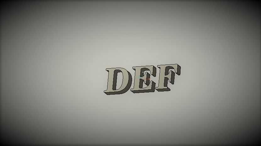 DEF letters alphabet 3D print model_1