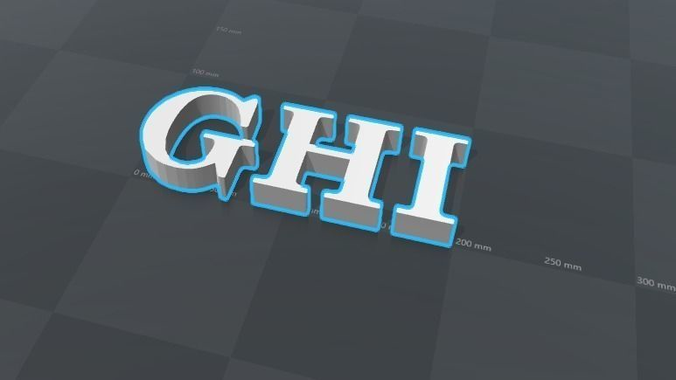 GHI letters alphabet