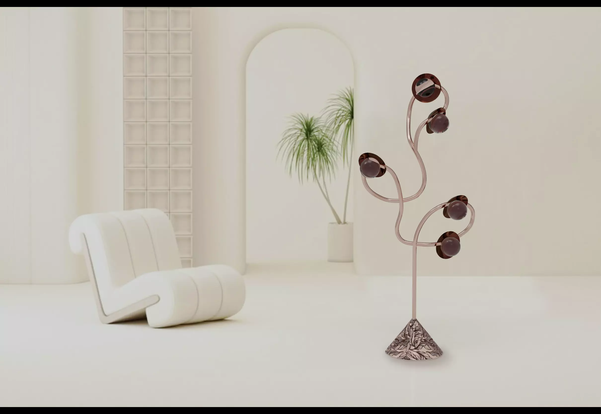 Abstract Floor Lamp 3D model