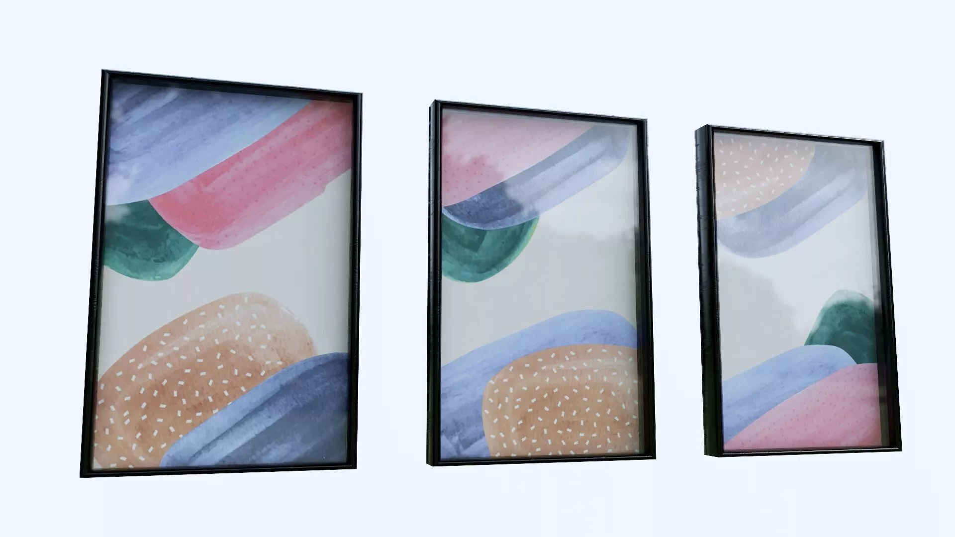 Enscape Modern Wall Art Poster Pack 14 items 3D model