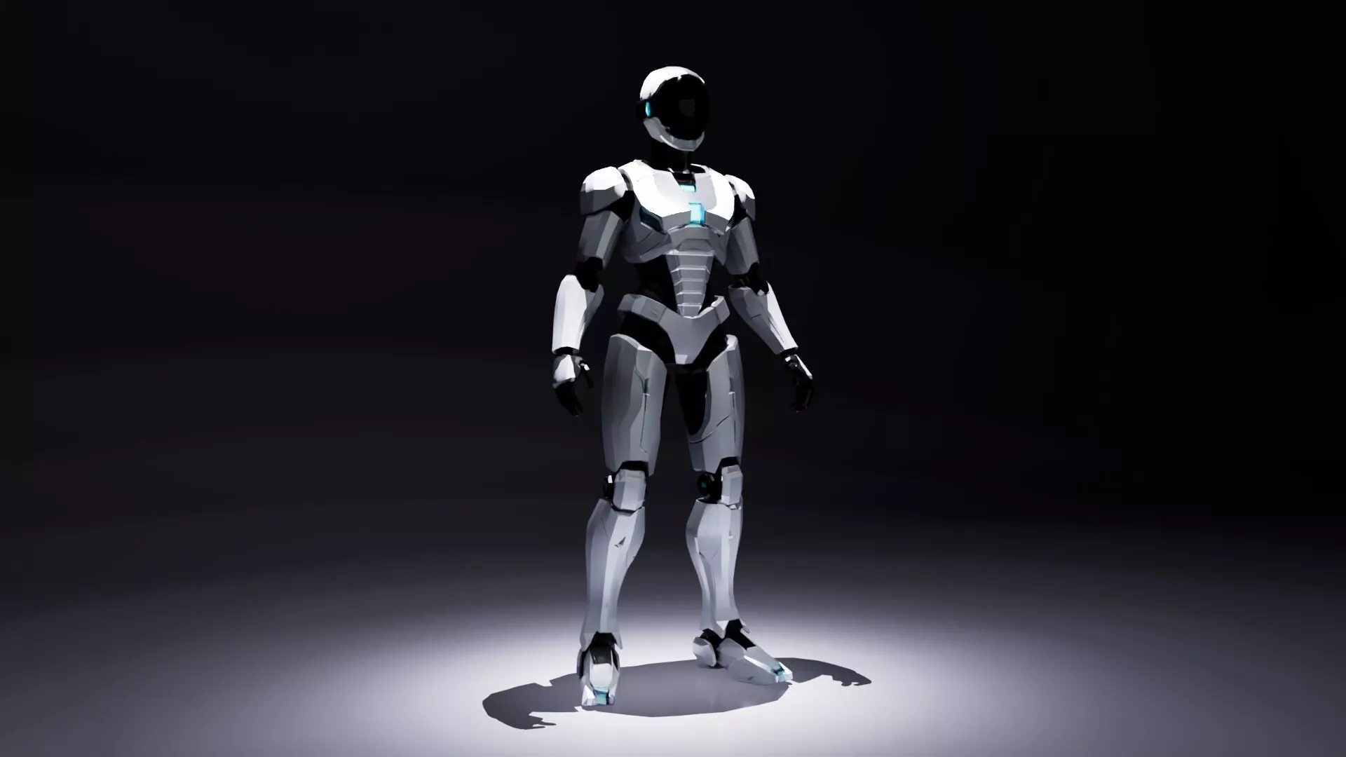Sci-fi Humanoid Robot Low-poly 3D model
