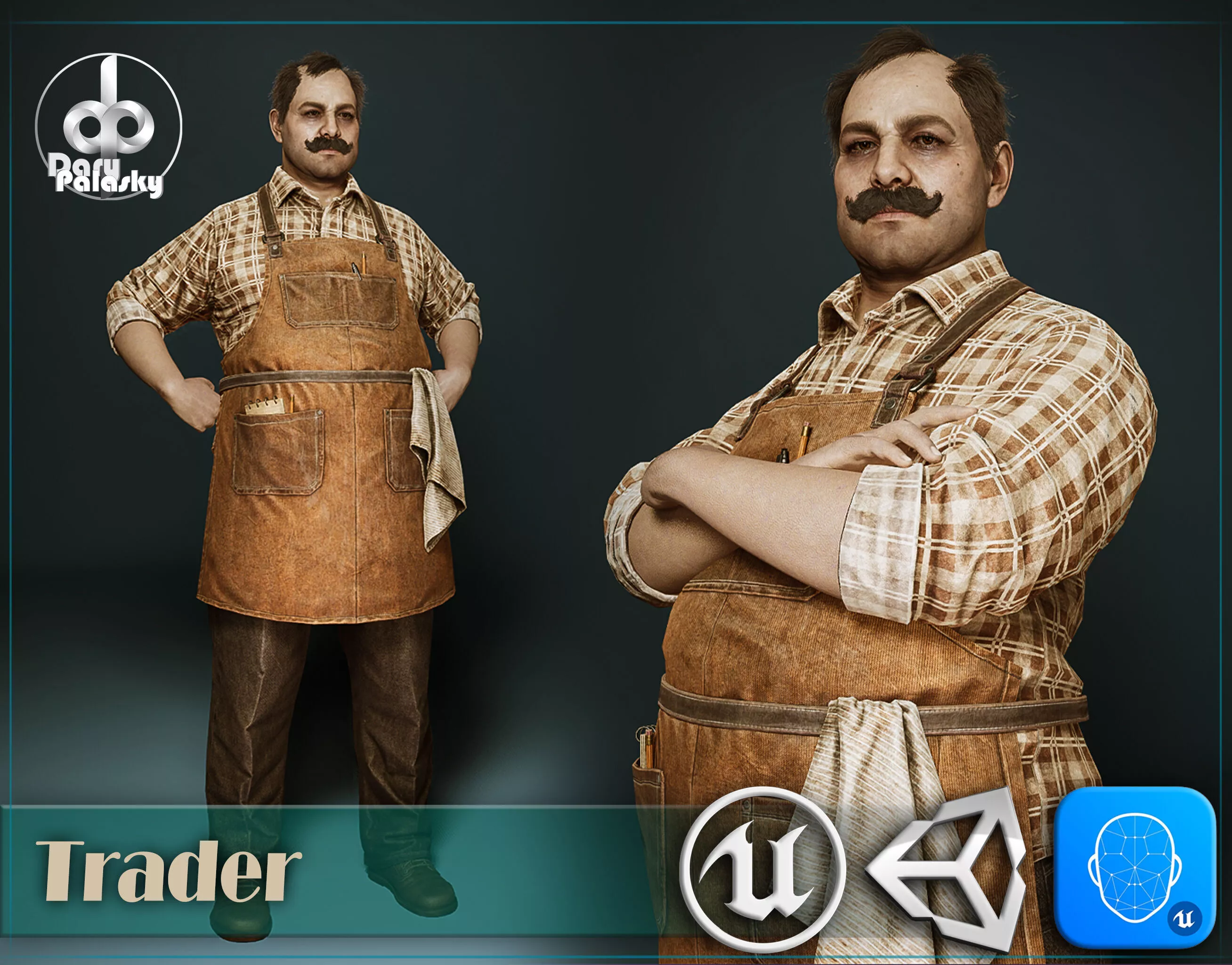 Trader Low-poly 3D model