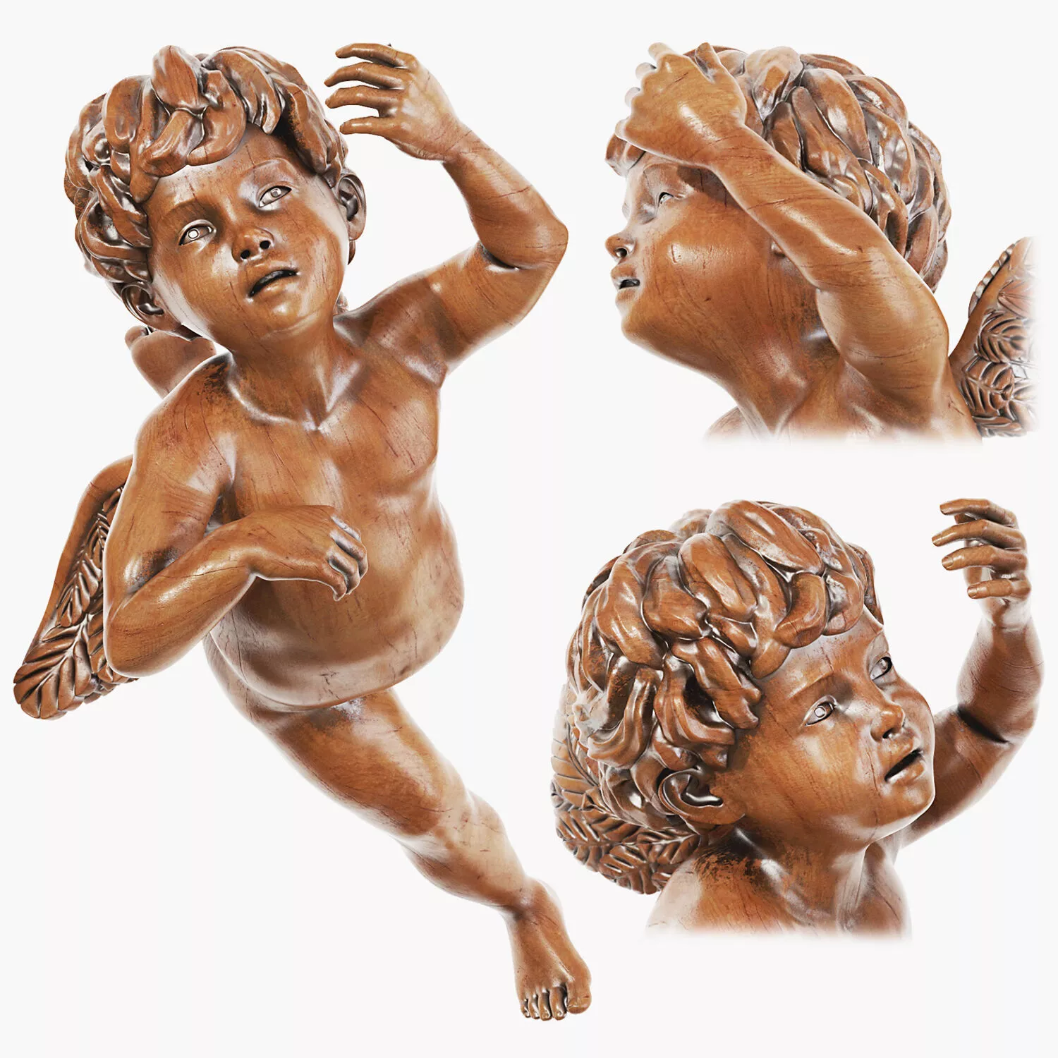 Statuette angel cupid 05 3D model
