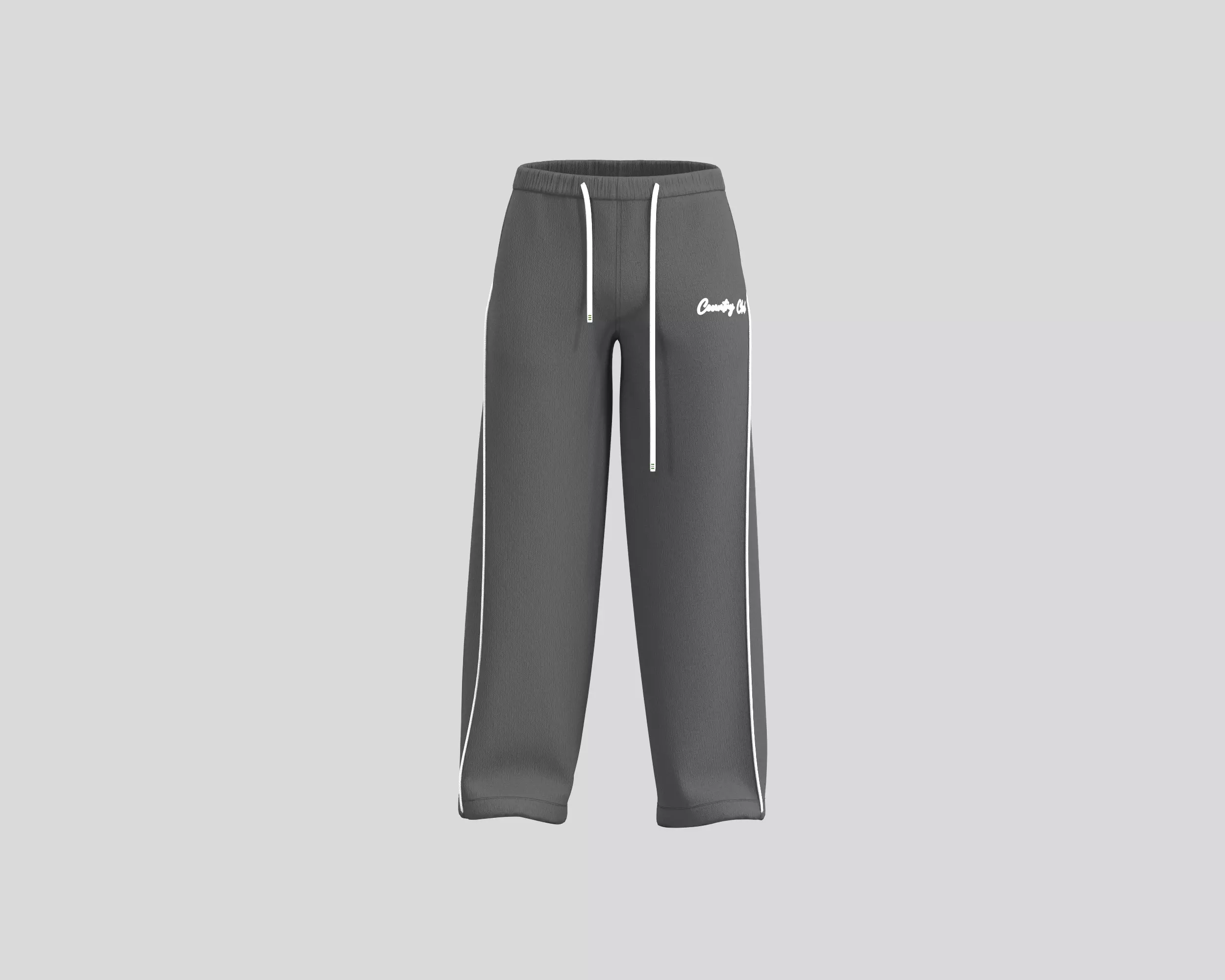 Mens jogger with piping and graphic 3D model