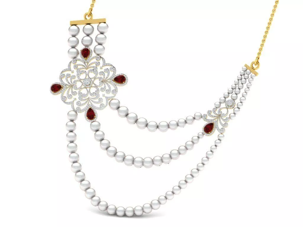 SILVER AND GOLD MANGALSUTRA 3D print model