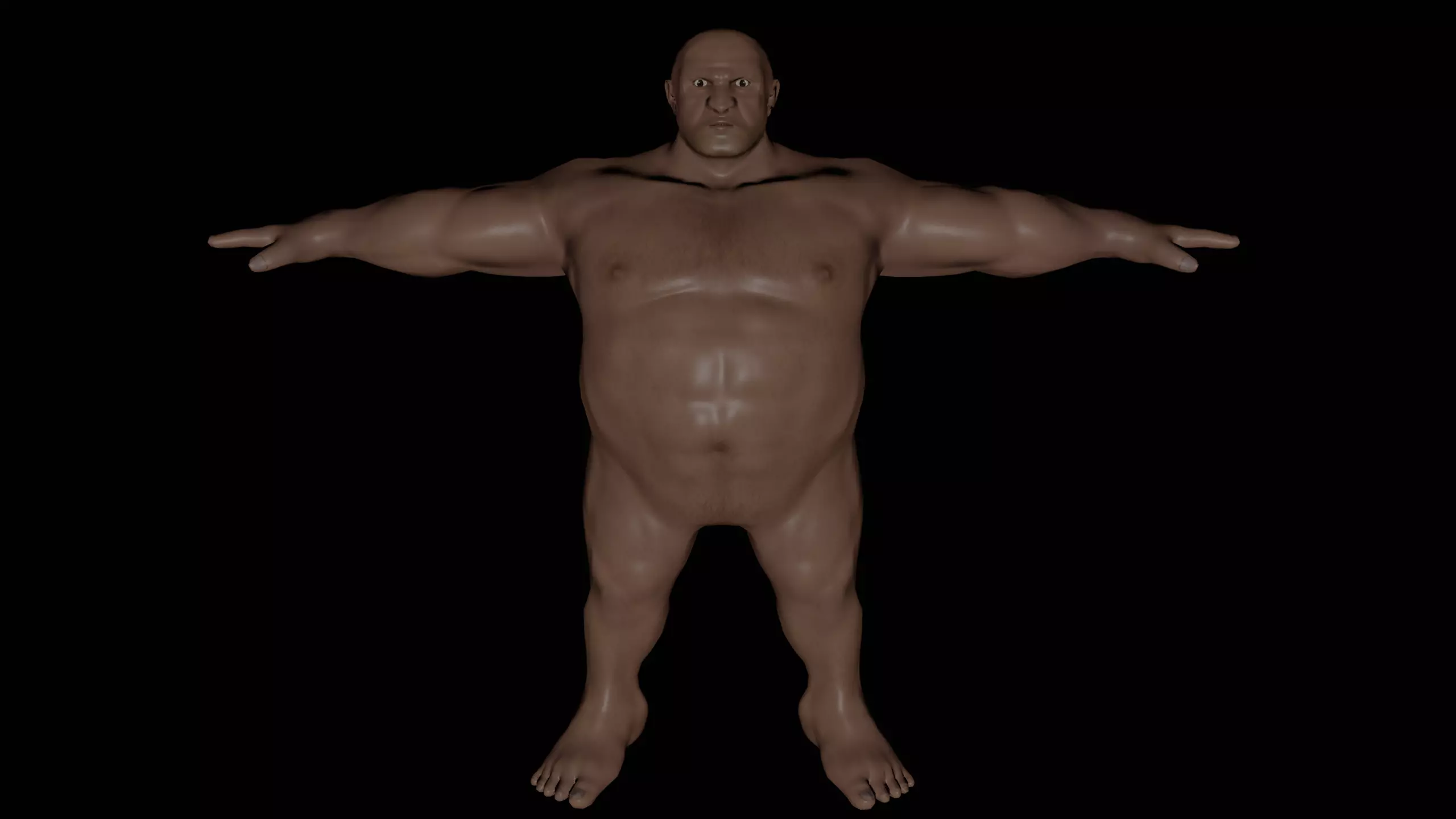 Fat Muscular Man 3D model