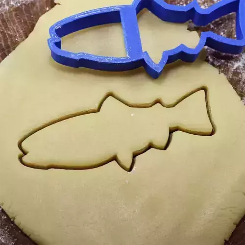 Fish 3 cookie cutter for professional Free 3D print model