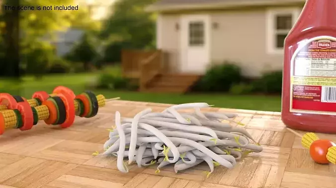 Bean Sprout Pile 3D model 2