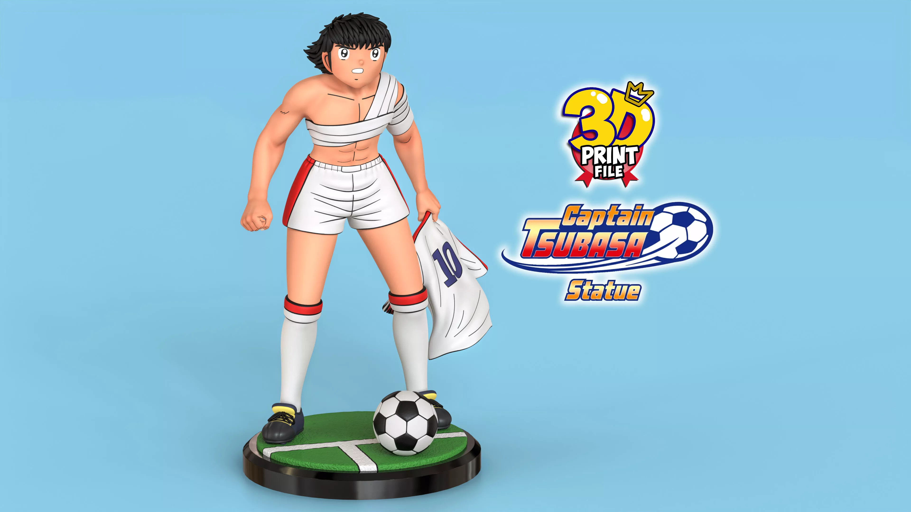 Tsubasa Oozora Stylized 3D Printable Statue Fan Art 3D print model