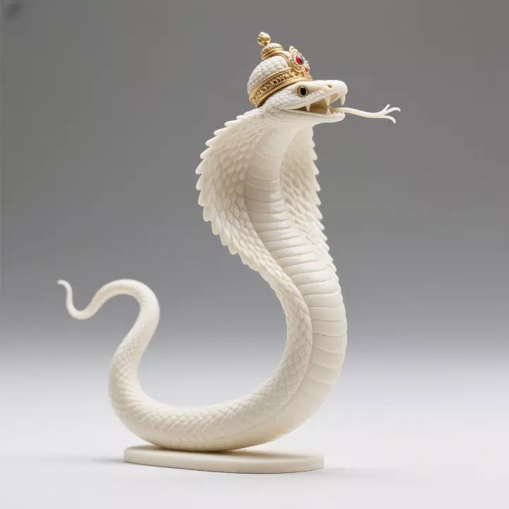4303 Royal Indian Cobra Full Body 3D Model art STL DND 3D print model