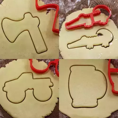 Set Dangerous fishing cookie cutter for professional Free 3D print model