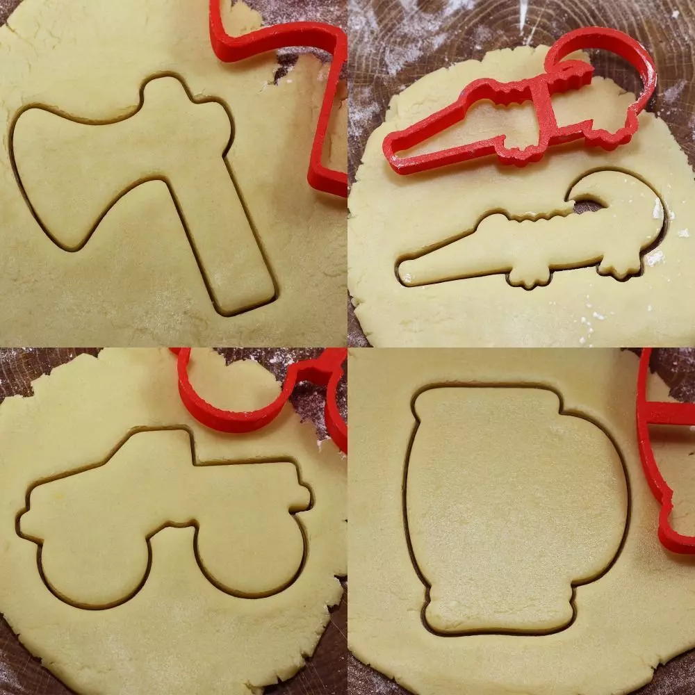Set Dangerous fishing cookie cutter for professional Free 3D print model