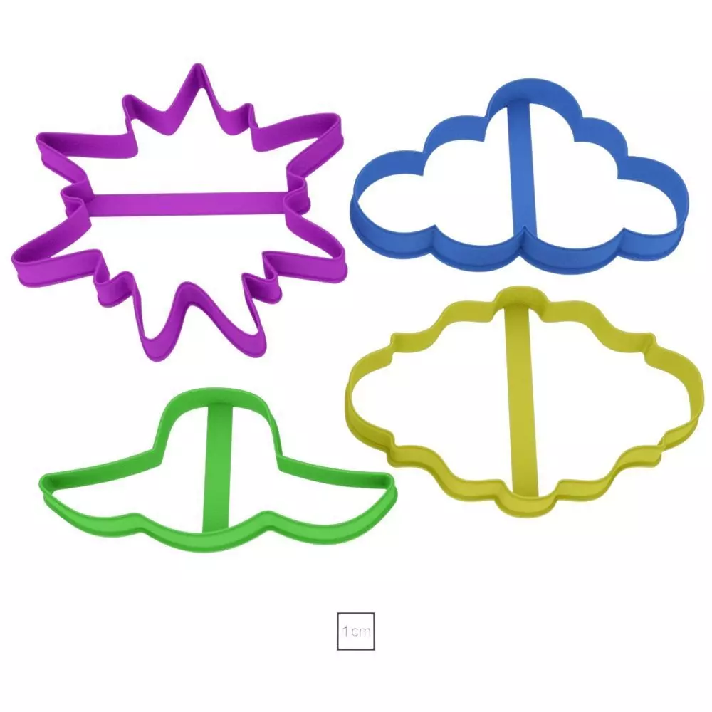 Set Happy Birthday cookie cutter for professional Free 3D print model
