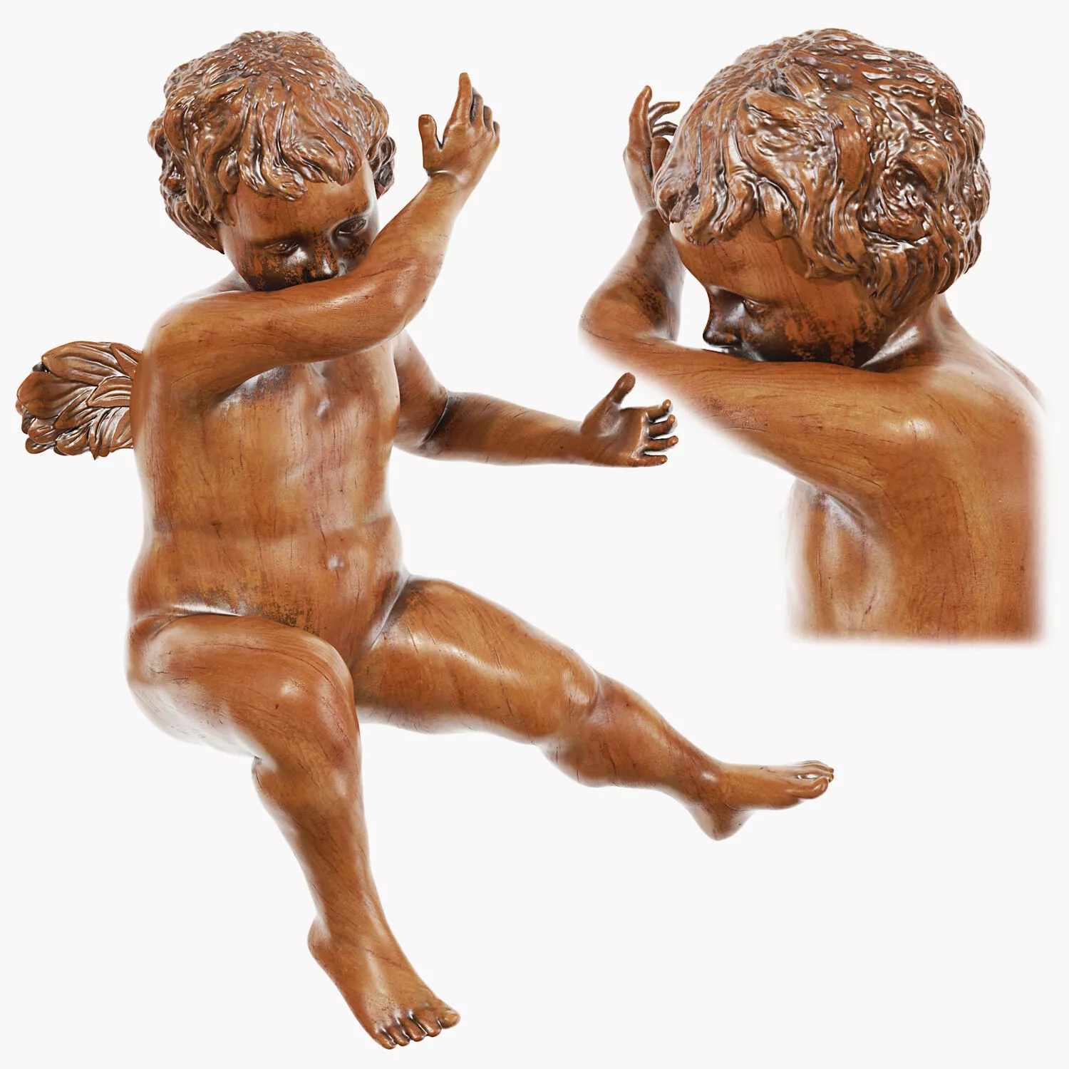 Statuette angel cupid 10 3D model