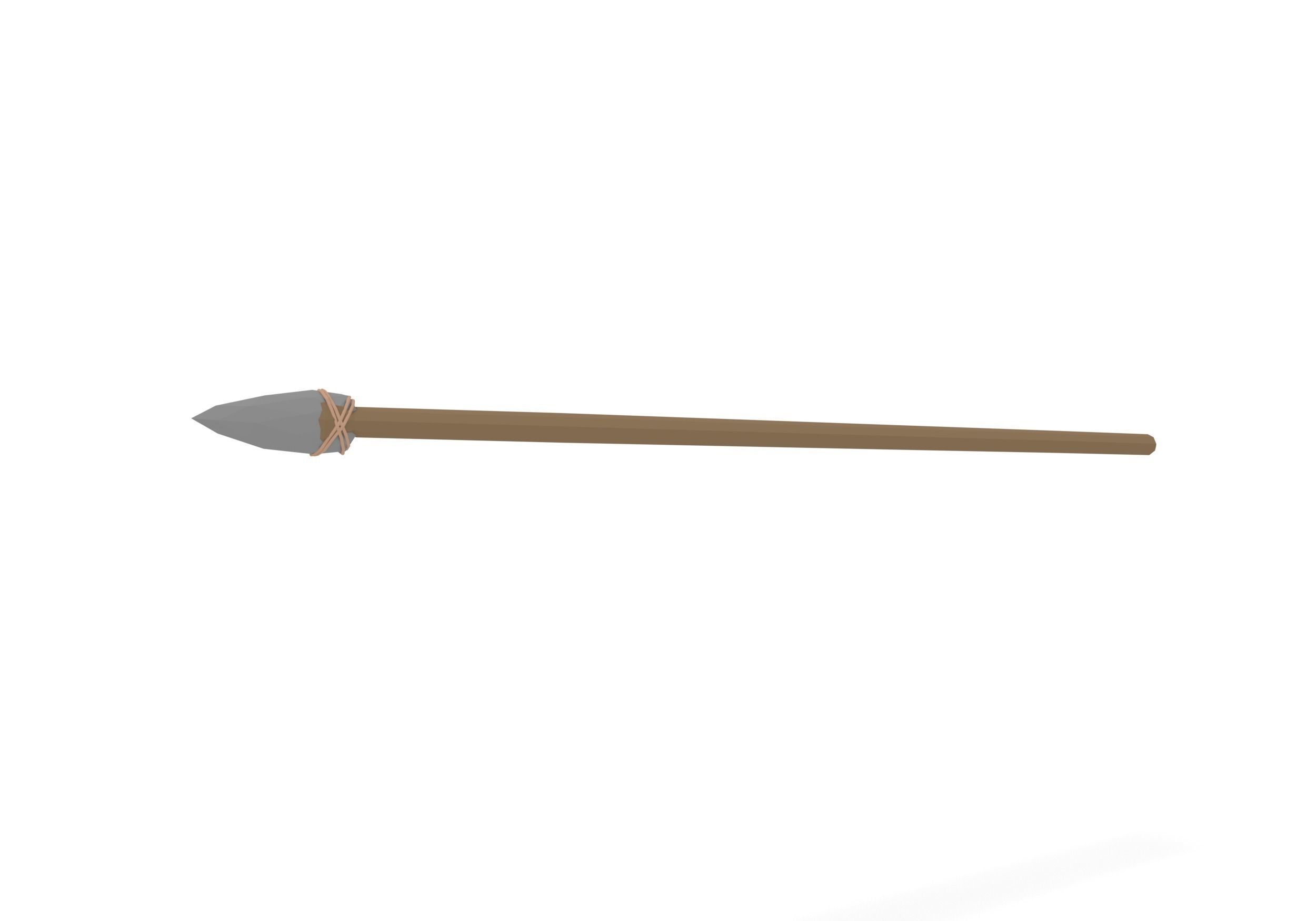 LowPoly StoneTools wooden axe Low-poly 3D model_9