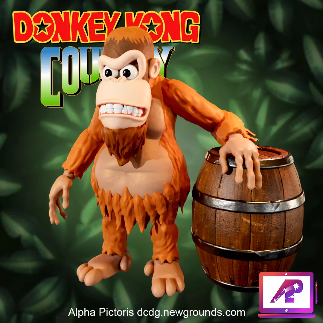 DKC Manky Kong Vertex Colors 3D print model