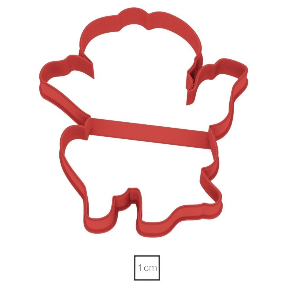 Flower Iris cookie cutter for professional Free 3D print model_1