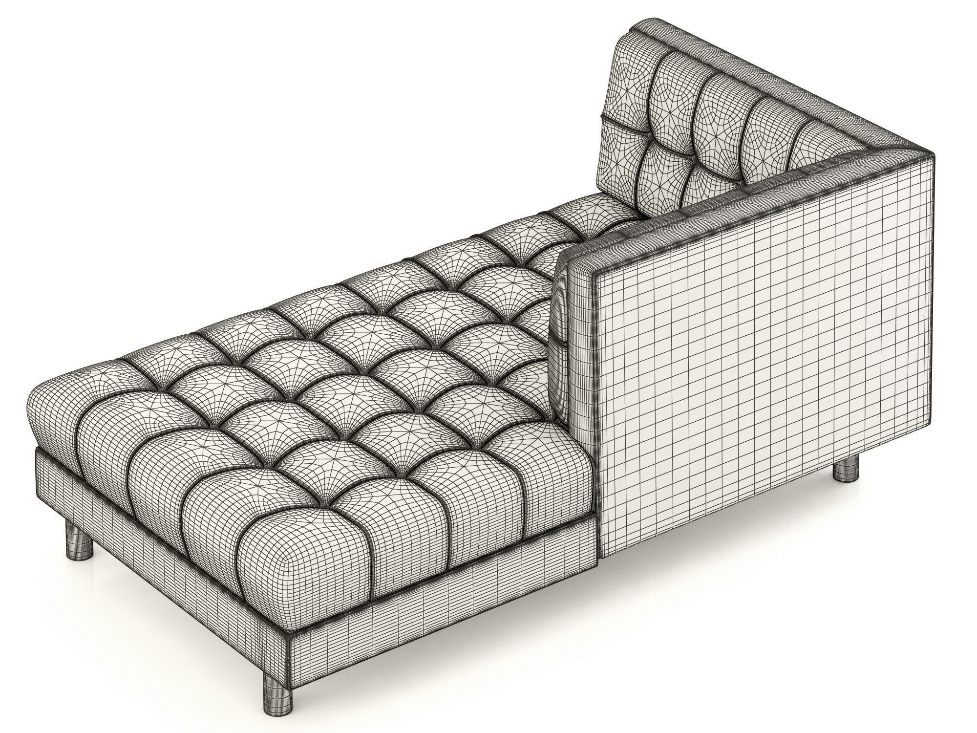 Bernhardt Dunhill Right Arm Chaise 3D model_9