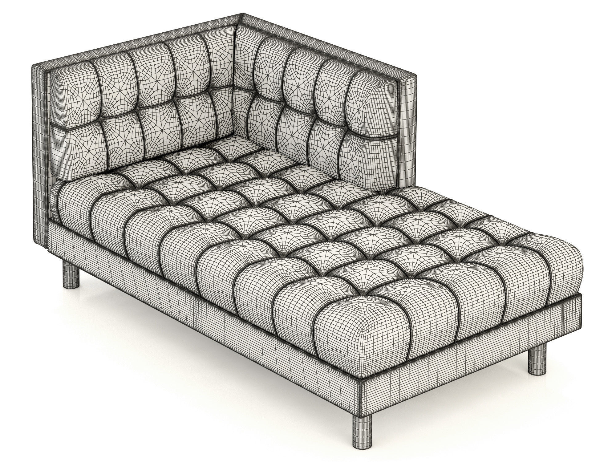 Bernhardt Dunhill Right Arm Chaise 3D model_7