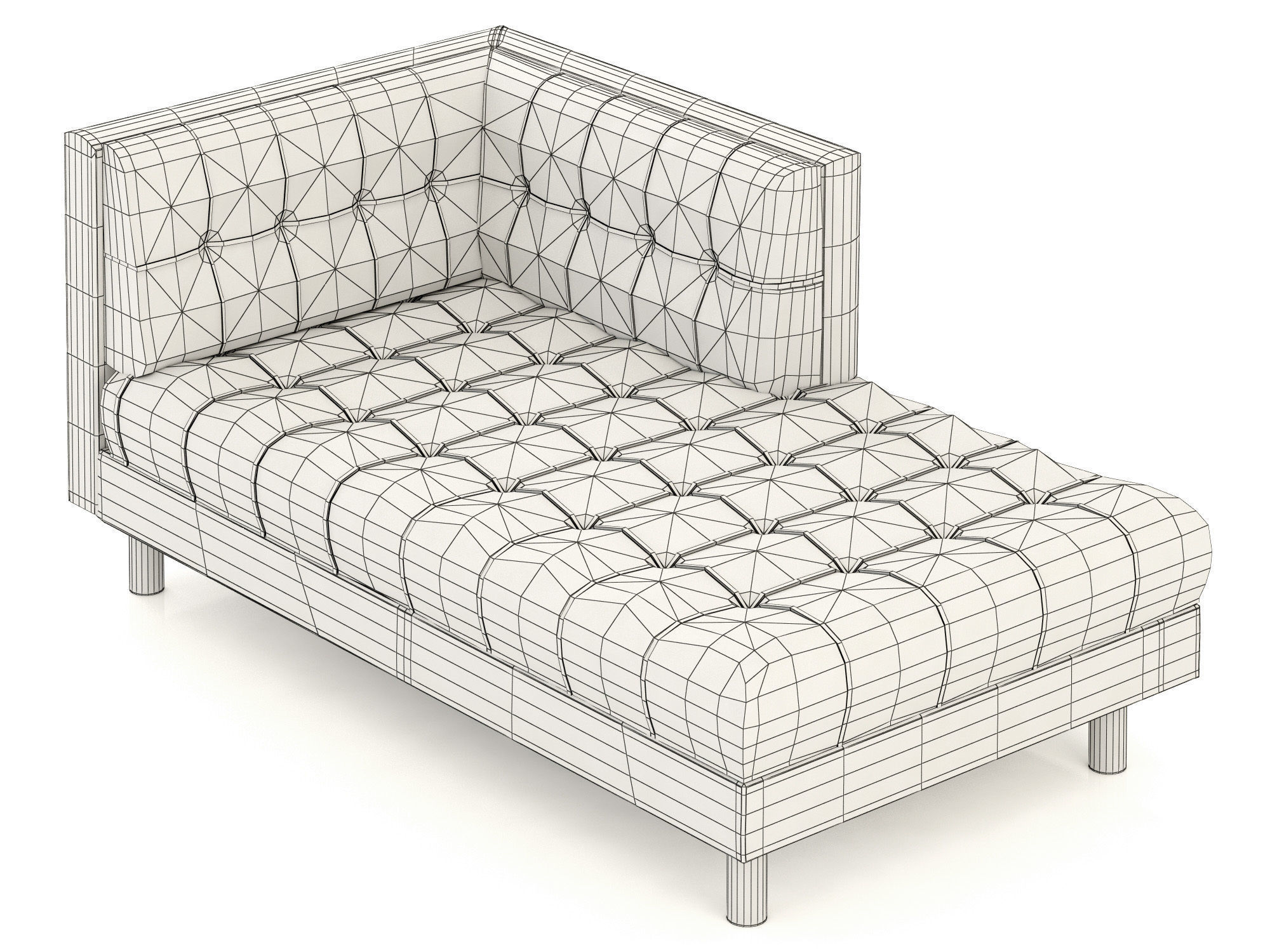 Bernhardt Dunhill Right Arm Chaise 3D model_8