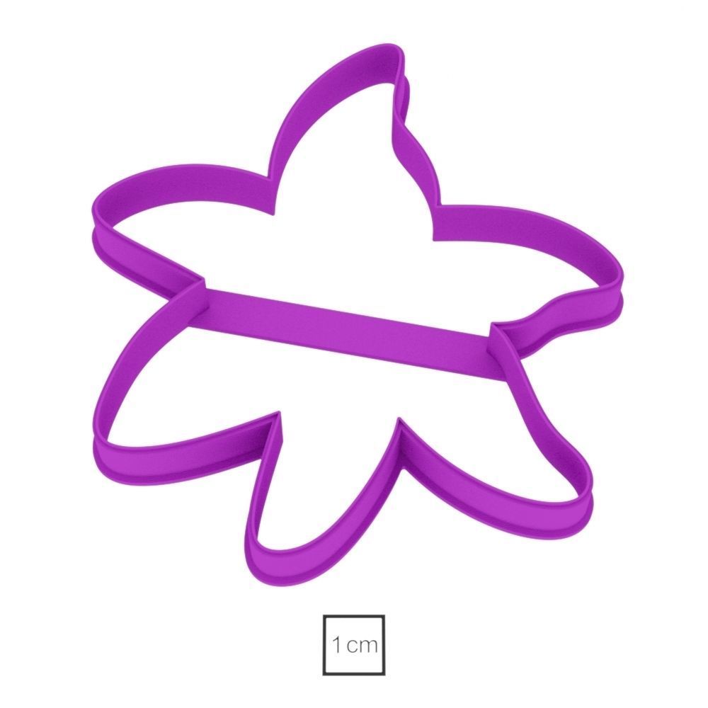 Flower Lily cookie cutter for professional Free 3D print model_1