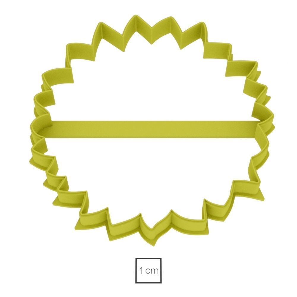Sunflower cookie cutter for professional Free 3D print model_1