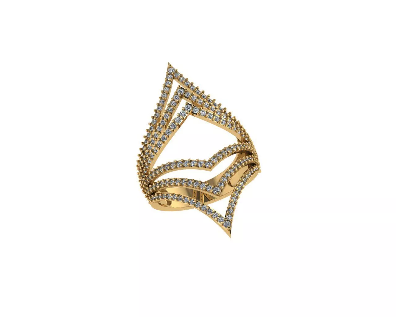 Diamond Chevron Rings 3D print model
