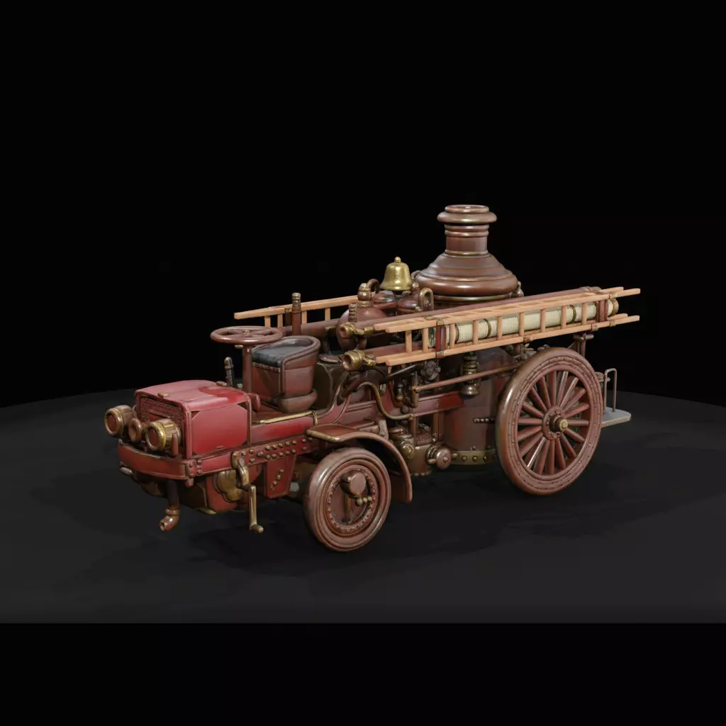 1-87 HO 1900S STEAM FIRETRUCK Printable STL 3D print model