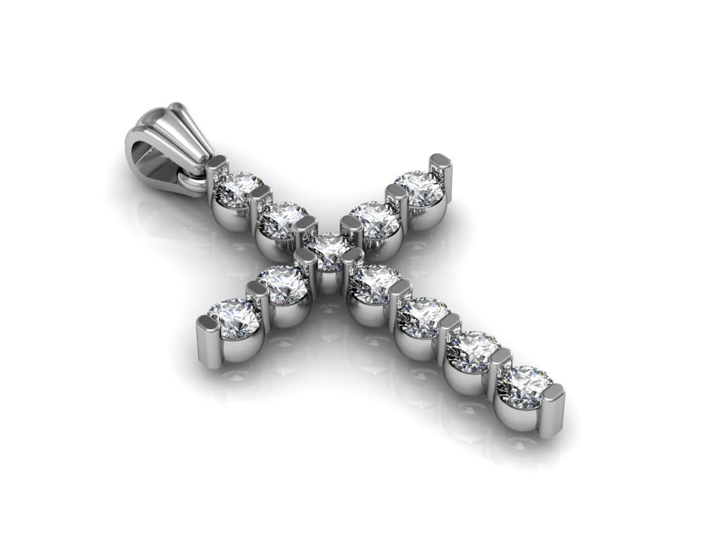 cross diamond clasic 3D print model_1