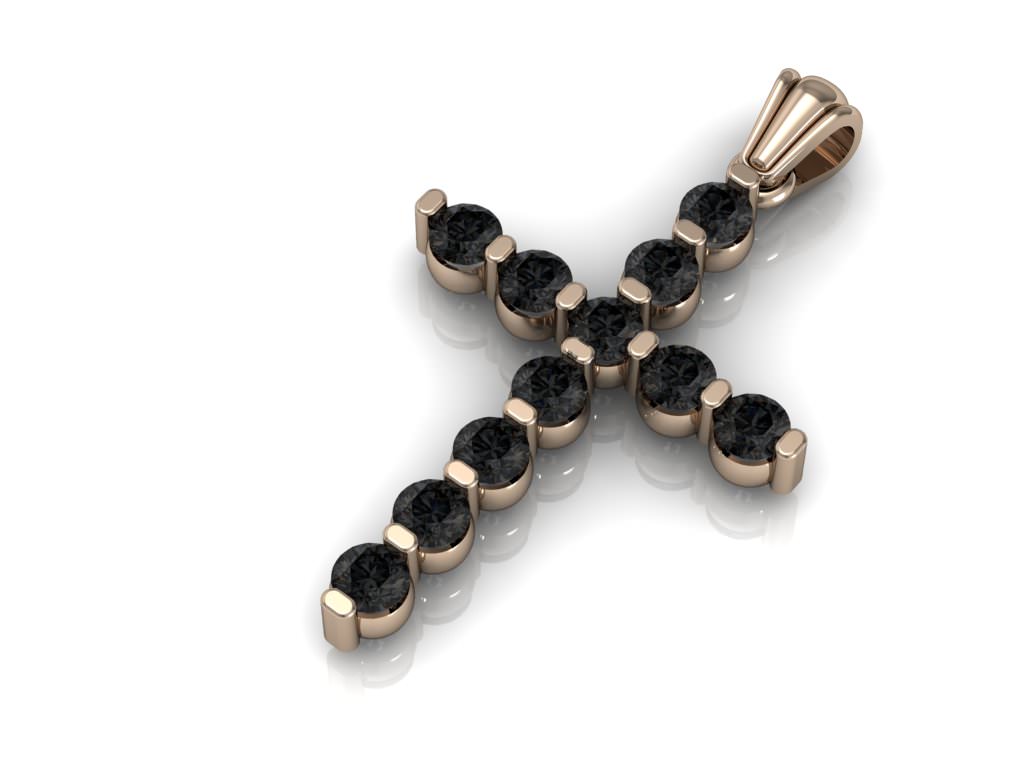 cross diamond clasic 3D print model_2