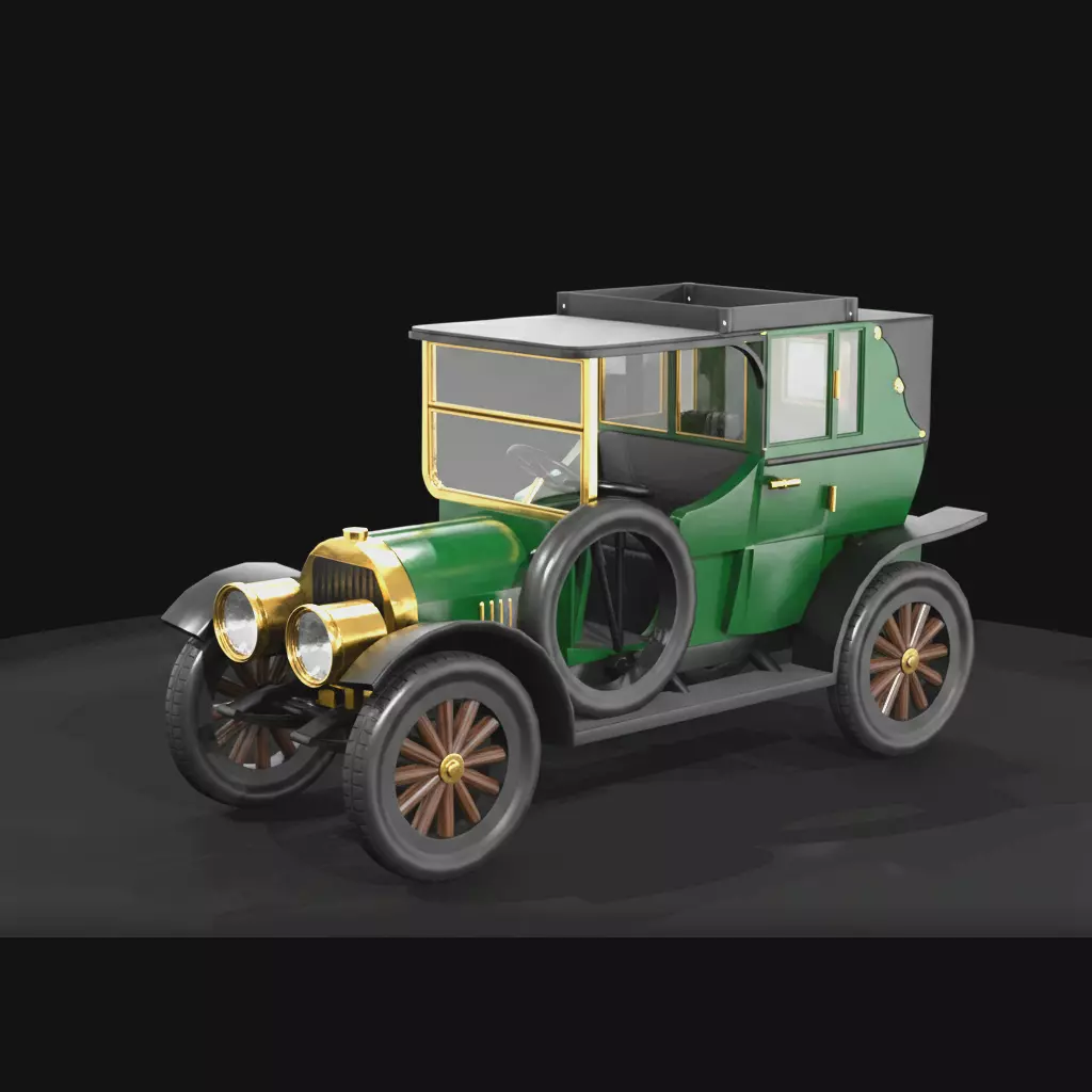 1-87 HO 1910 landaulette Printable STL 3D print model