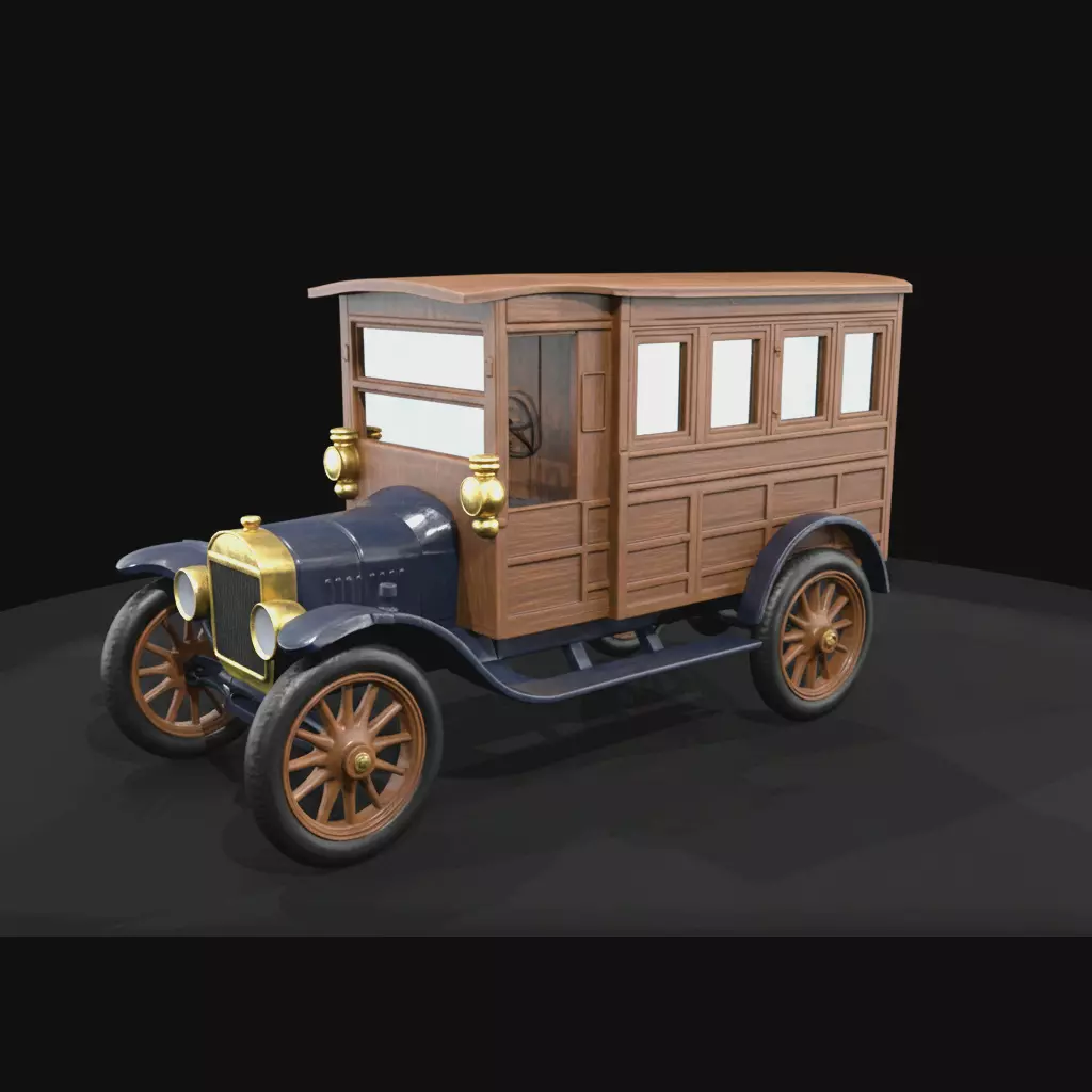 HO 1919 ford model t police wagon Printable STL 3D print model