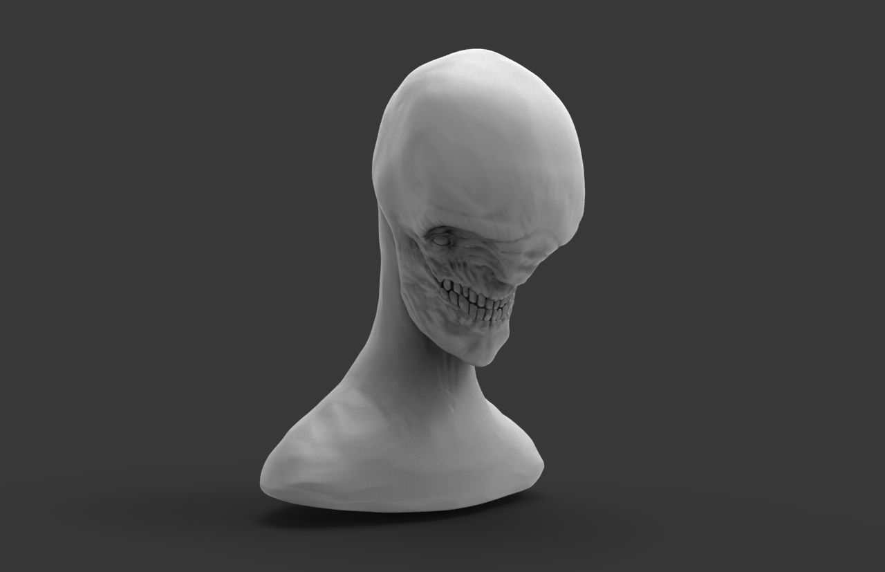Creature Bust 1 3D model_1