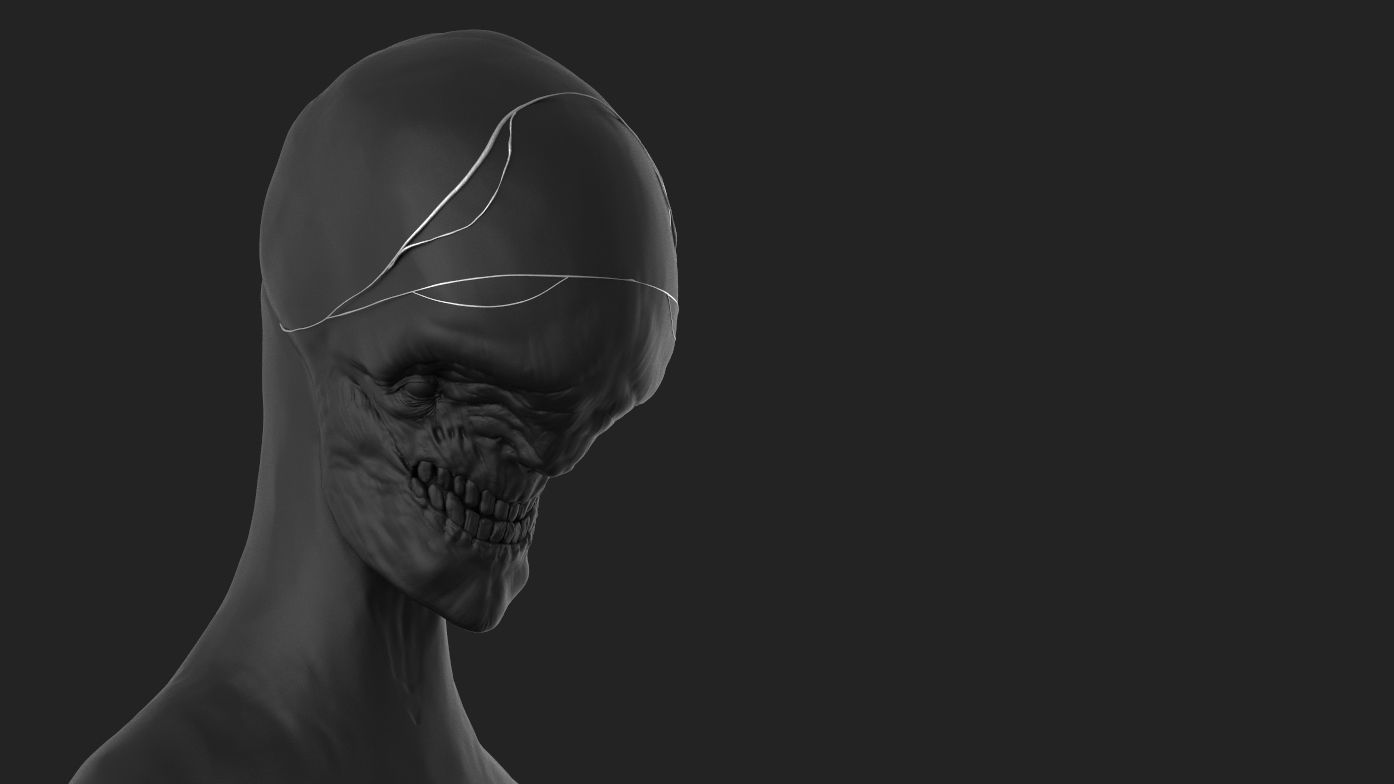 Creature Bust 1 3D model_5