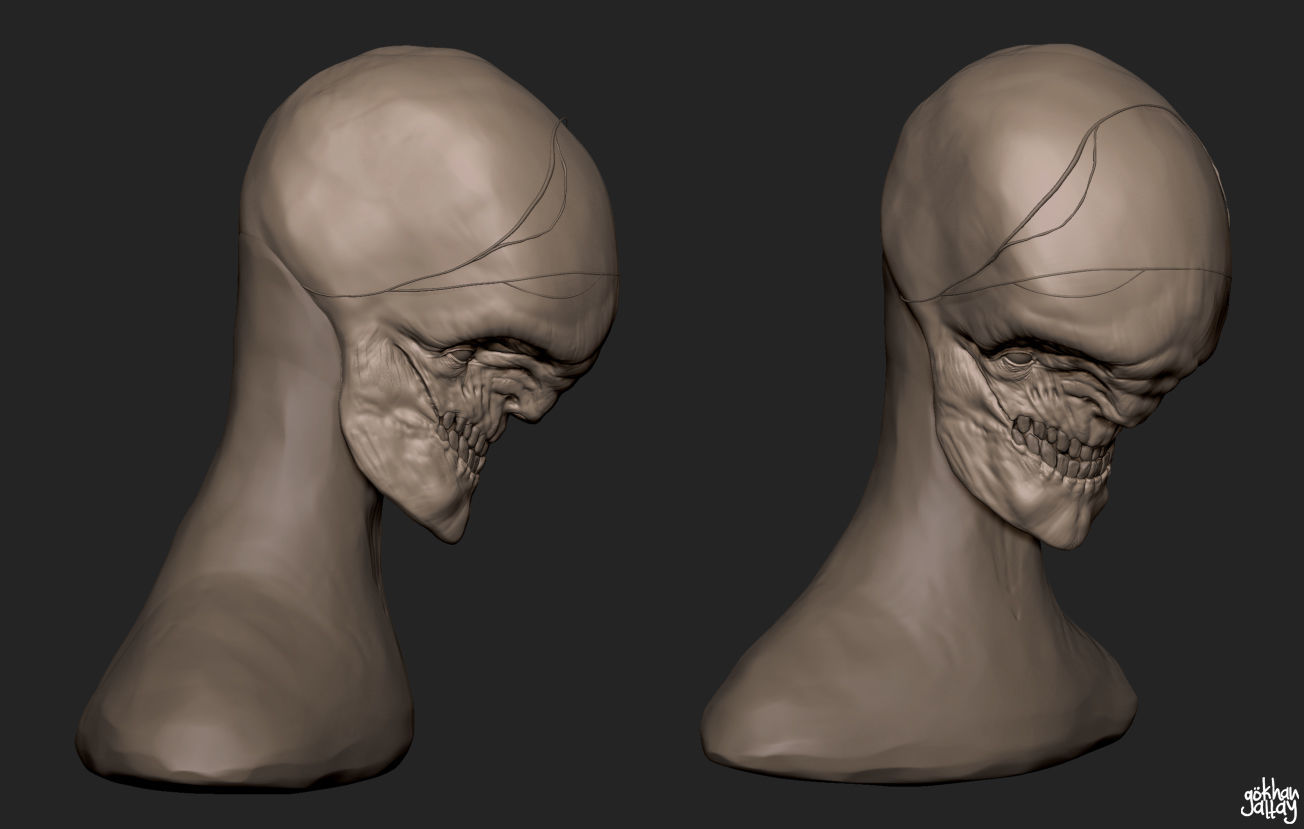 Creature Bust 1 3D model_4