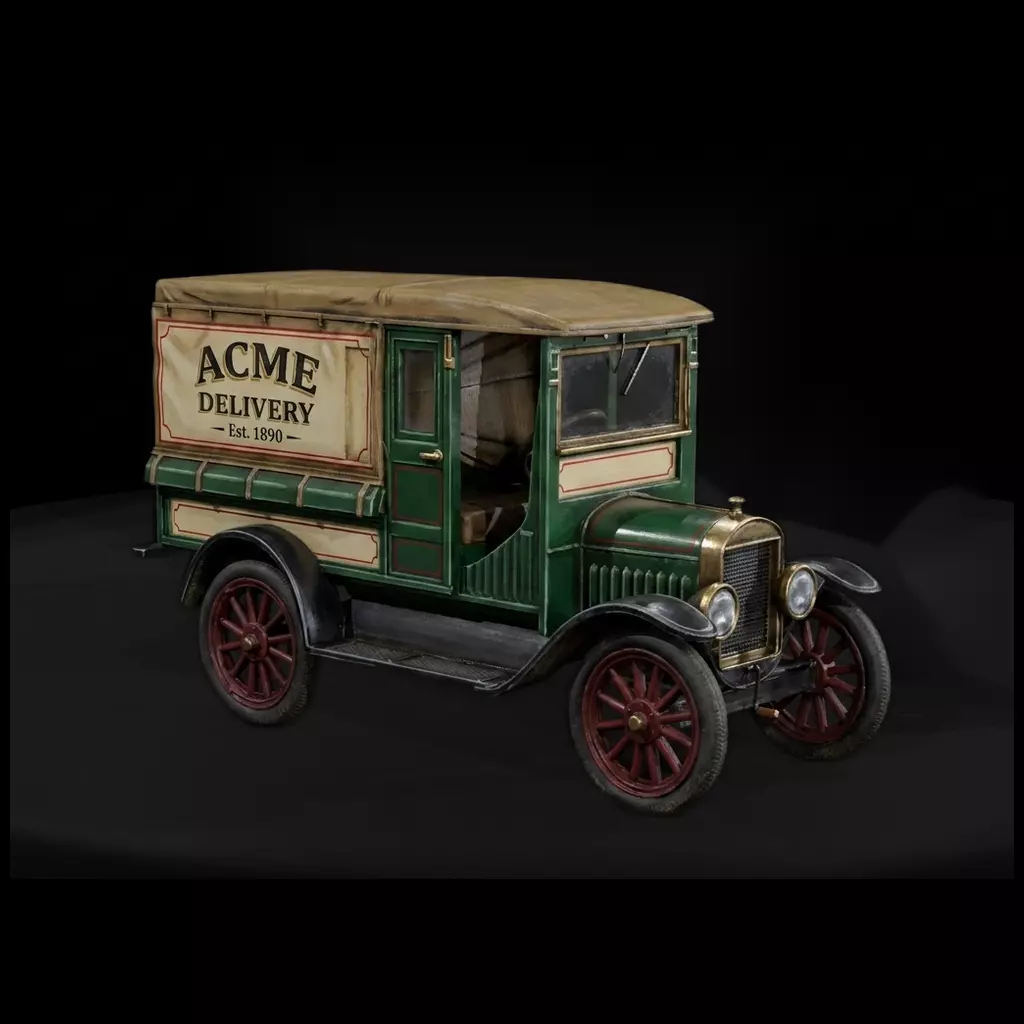 HO Delivery Truck Diorama Vehicle Printable STL 3D print model
