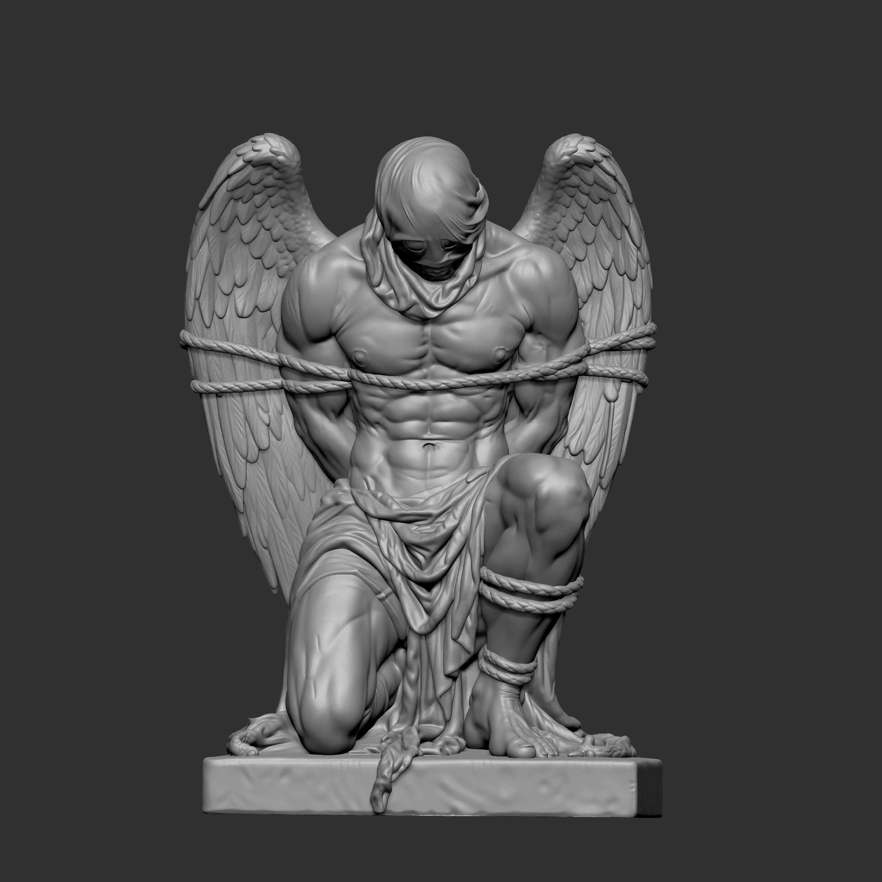 Fallen Angel Statue 3D print model