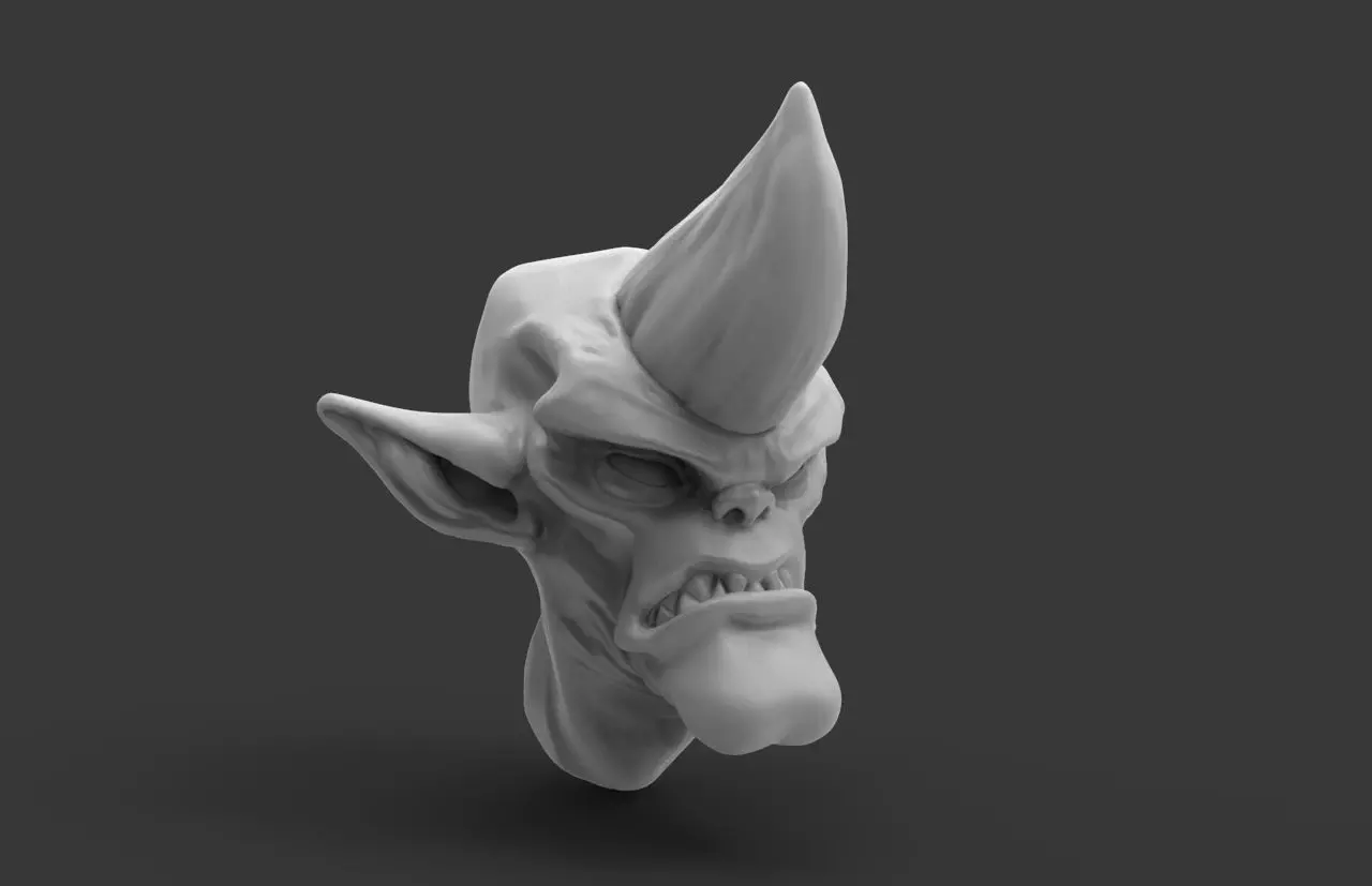 Orc Bust 3 3D model_0