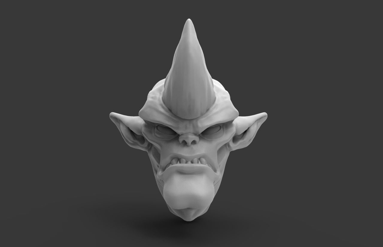 Orc Bust 3 3D model_2