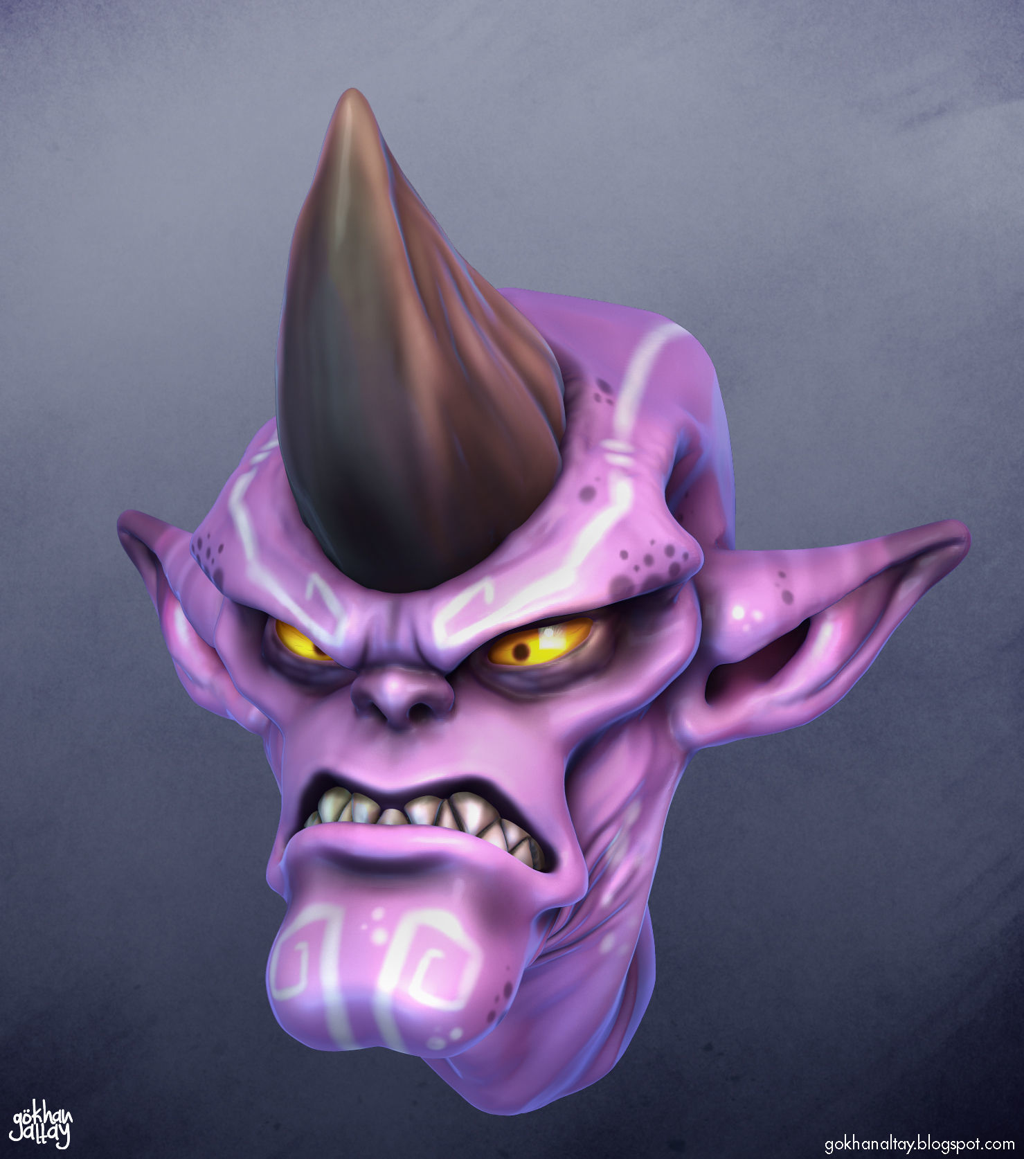 Orc Bust 3 3D model_4