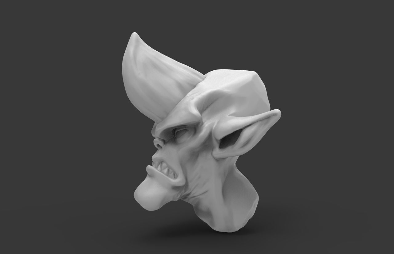 Orc Bust 3 3D model_3
