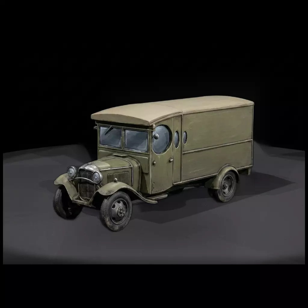 Van for railroad and diorama use 3D print model