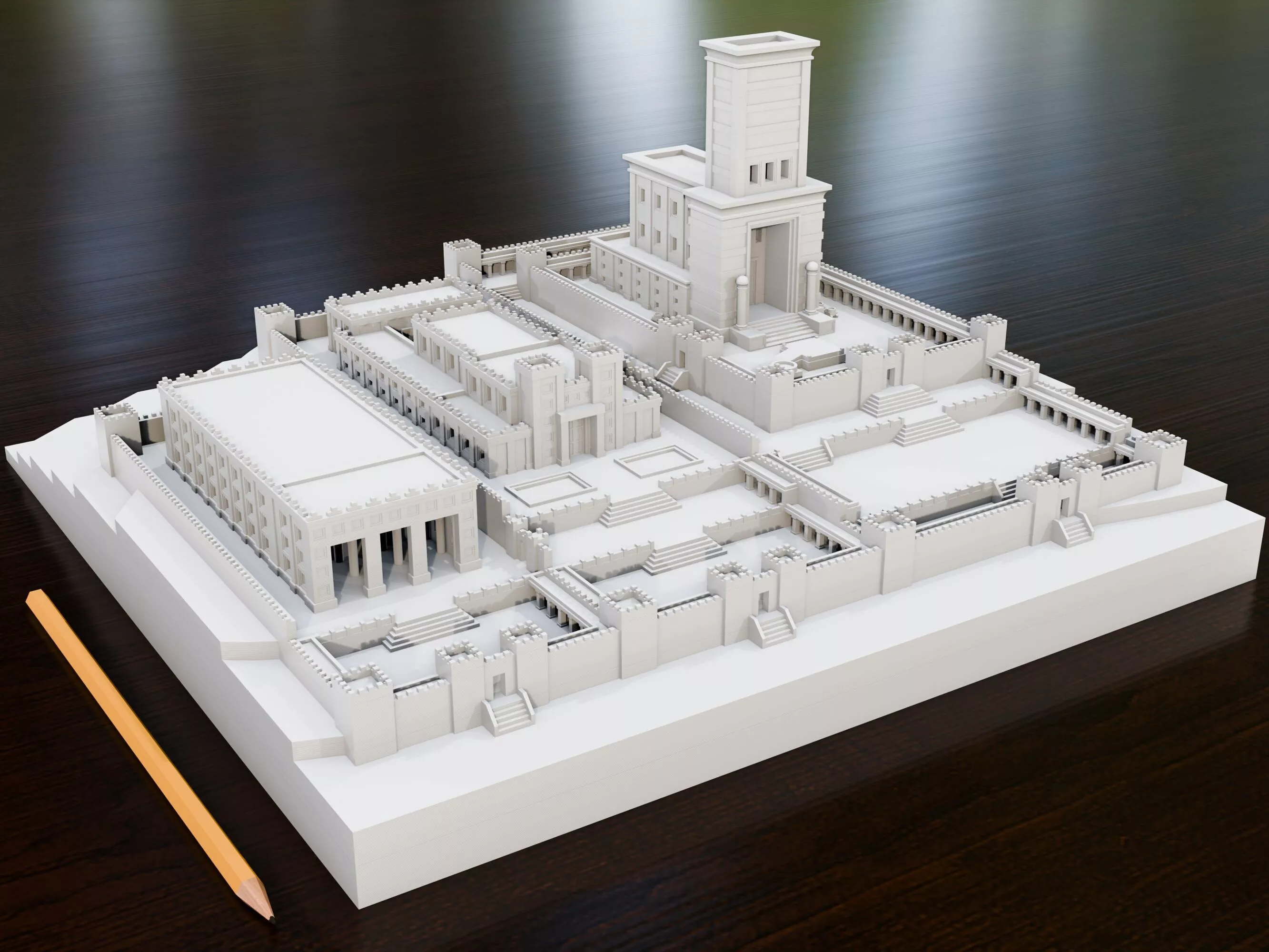Solomons First Temple and Palace Complex - 3D Print STL 3D print model